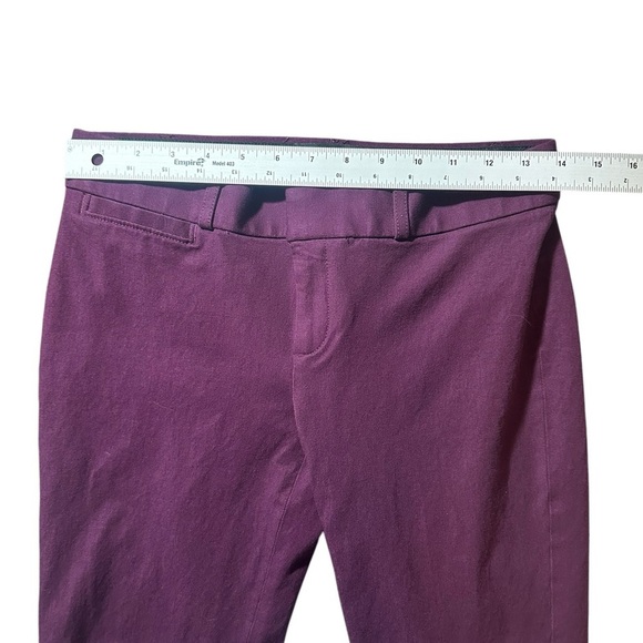 Banana Republic Sloane purple trousers midrise skinny pants size 2 - Picture 6 of 15